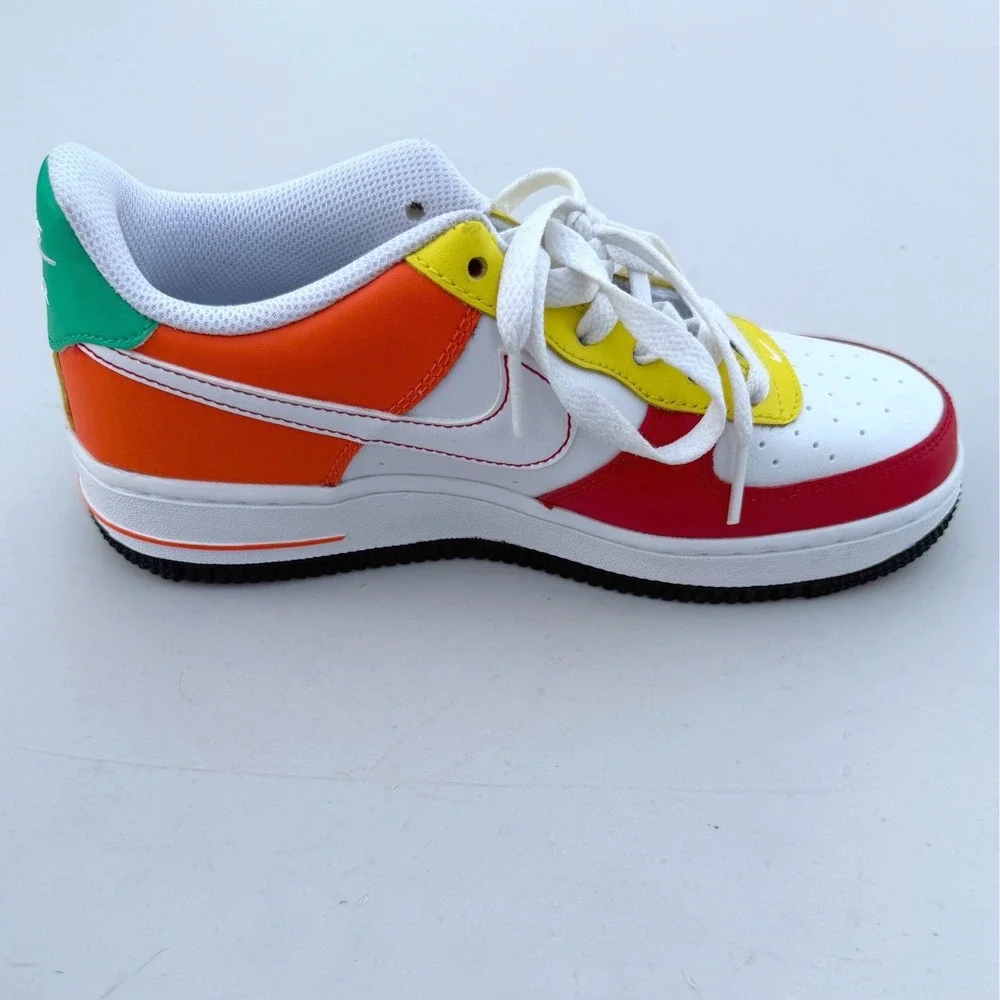 Nike Air Force 1 Low Kids 5Y Rubiks Cube Color Block Sneakers FN6980-657 New